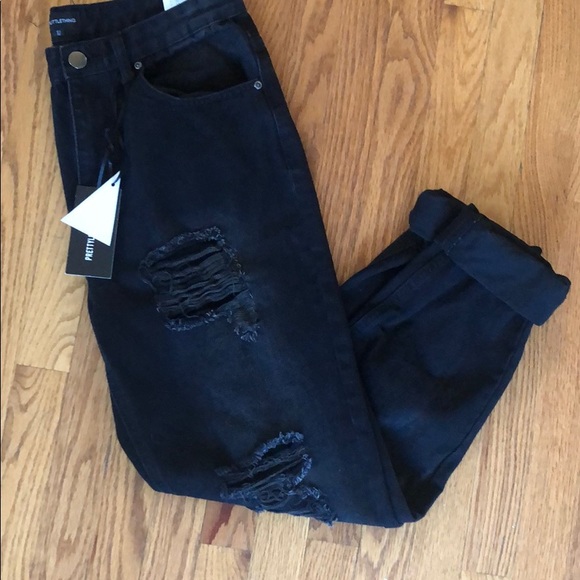 NWT Pretty Little Thing Black Jeans - Picture 5 of 6